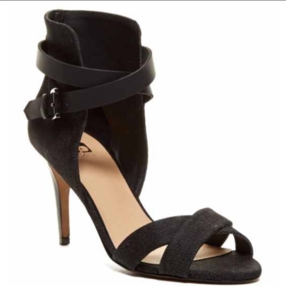 Joe's Jeans Marcy Sandals in Black Denim-Size 6.5